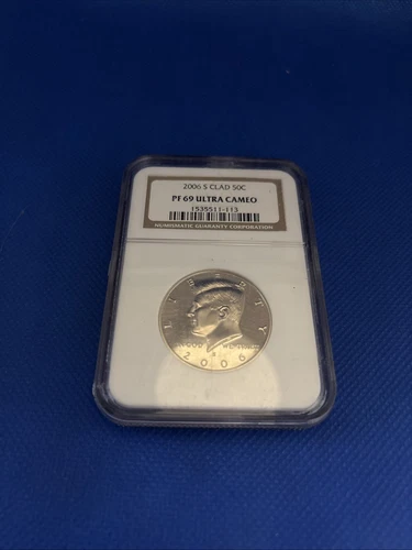 2006 S 50C PROOF CLAD Kennedy Hall Dollar NGC PF 69 Ultra Cameo