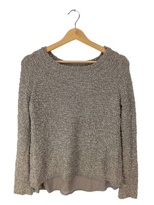 ORSAY Langarm-Bluse Damen Bluse Gr. DE 36 hellgrau Casual-Look
