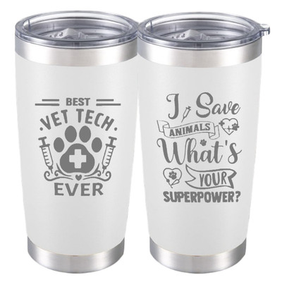 Best Veterinary Technician Stylish, Heartful & Practical Grad Gift Tumbler 20oz