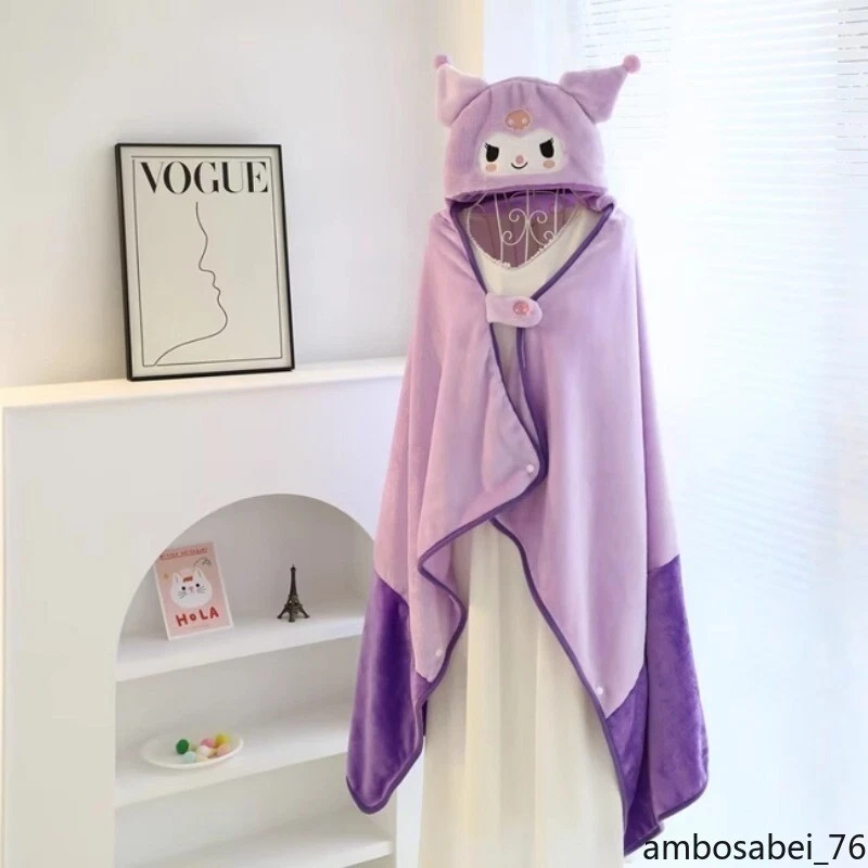 Kuromi My Melody Hooded Cloak Warm Nap Cloak Office AirConditioning Blanket Gift - Image 3 of 4
