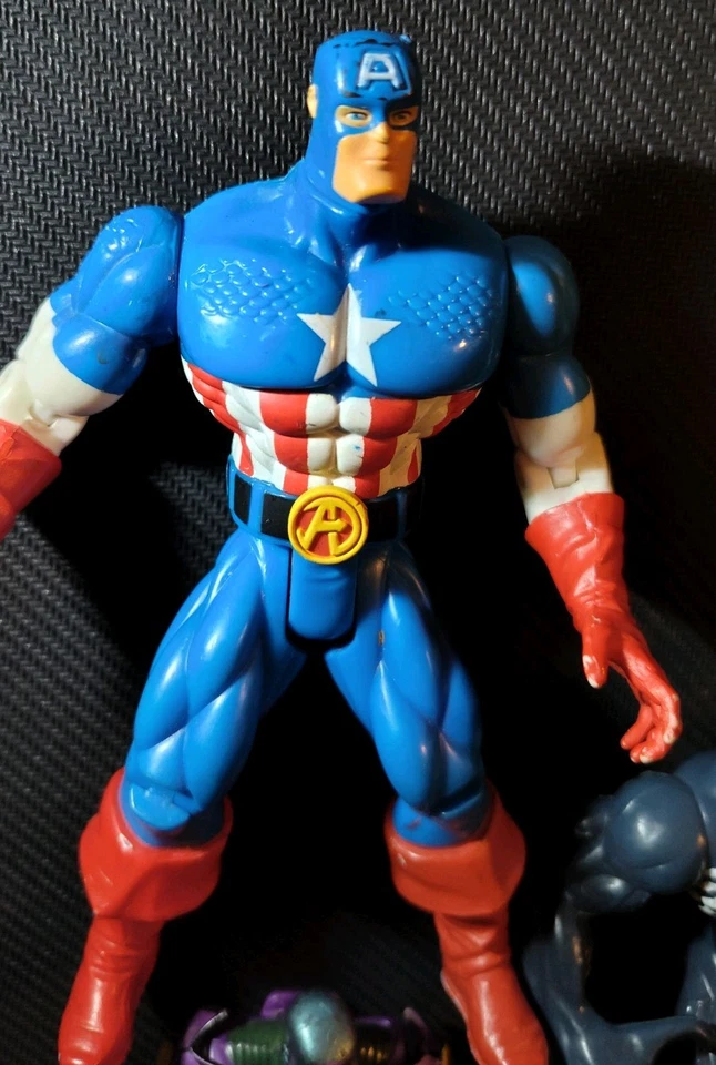 Lote de juguetes Marvel (Toy Biz, años 90 vintage) Ultron Kang Capitán América figura de acción Foto 2 de 4