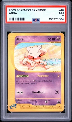 2003 POKEMON SKYRIDGE #46 ABRA PSA 7