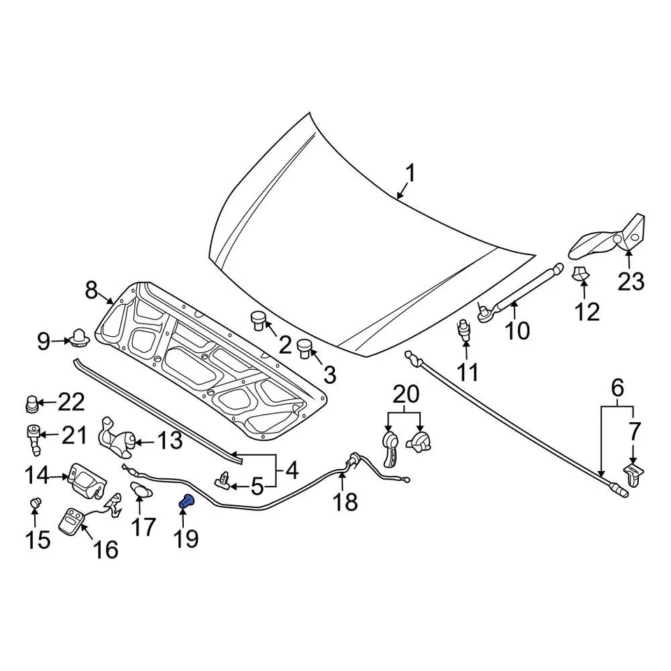 For Hyundai Sonata 1999-2024 Hyundai 8119933000 Hood Release Cable Clip - Image 4 of 4