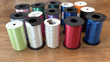 Lot of 15 Curling Ribbon Spools SATIN RIBBON Gift Wrapping Balloons Some New