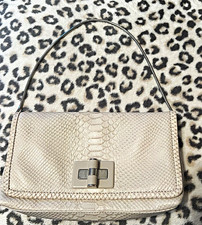 Talbots Beige Snake Effect leather purse Turn...