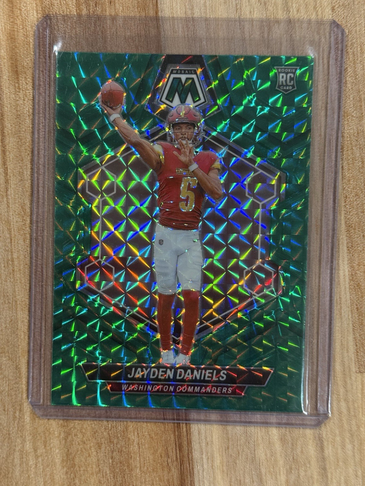 2024 Panini Mosaic - Rookies Jayden Daniels #302 Green Mosaic Prizm (RC)