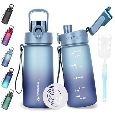 Trinkflasche Wasserflasche BPA-frei aus Tritan 600ml Sport Wander Camping Sch...