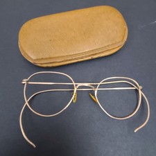Vintage Round Eyeglass Frames 1/10 12K Gold Filled with Case