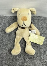 Russ Berrie Beige Velour Homer 8" Plush Puppy Dog Stuffed Animal Rare with Tags