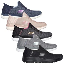 2025 Skechers Ladies Summits Slip-Ins Trainers Memory Foam Lightweight Shoes