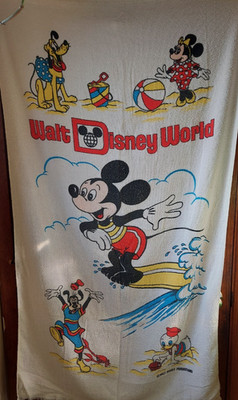 Vintage Cannon Walt Disney World Terry Beach Towel 30''x54''