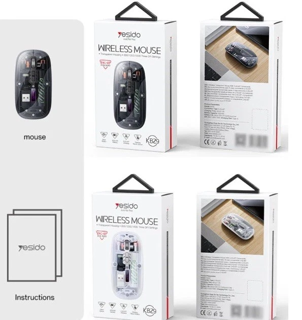 2.4G+BT Wireless Rechargeable Slim Mouse USB Optical Sensor 3DPI PC Laptop | UK - Image 3 of 4