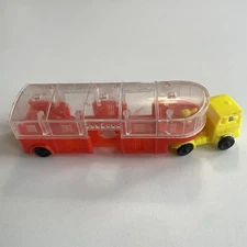 Vintage Toy Truck Trailer, Circus Zoo Animals, plastic Hong Kong 1960s FREE SHIP