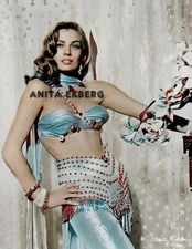 ANITA EKBERG #86 ZARAK 1956 BEAUTIFUL COLORIZED PHOTO 11 X 8.5 SHIP FREE