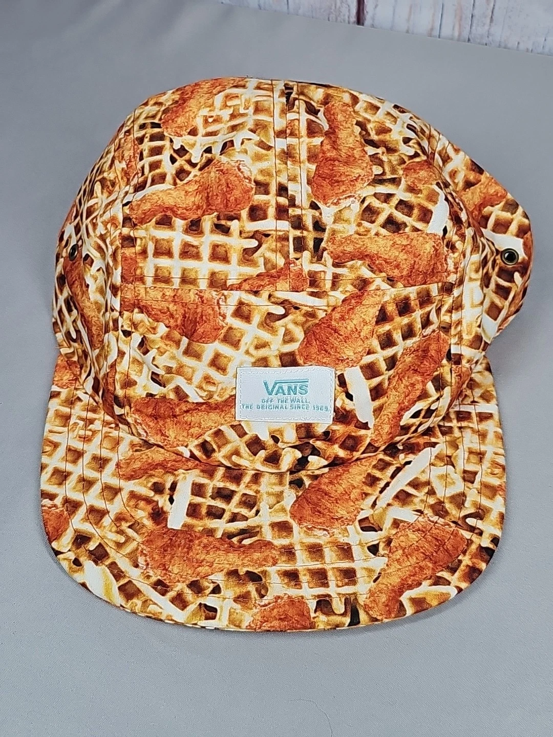Vans Mens Hat Fried Chicken and Waffles Five Panel Cap Adjustable Buckle