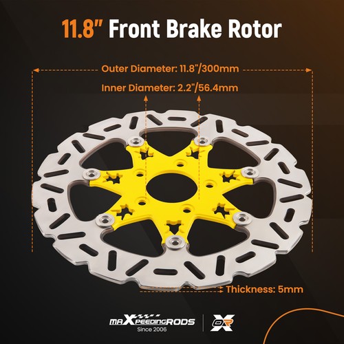 1PC 11.8'' Front Brake Rotor Disc for Harley-Davidson Trike 09-19 Dyna 06-17 New - Picture 3 of 12