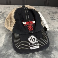  47 Brand NBA Basketball Chicago Bulls Mesh Clean Up Hat - Black, Red OSFM NWT