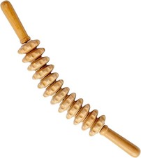 Curved Wood Therapy Massage Roller Tools,Lymphatic 12 Scroll Wheel, Wooden