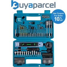 Makita 101 Piece Power Drill Bit Set Screwdriver Set - Holesaw Masonry HSS PZ2 +