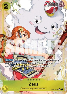OP11-106 Zeus : Rare Alternative Art English One Piece TCG Card