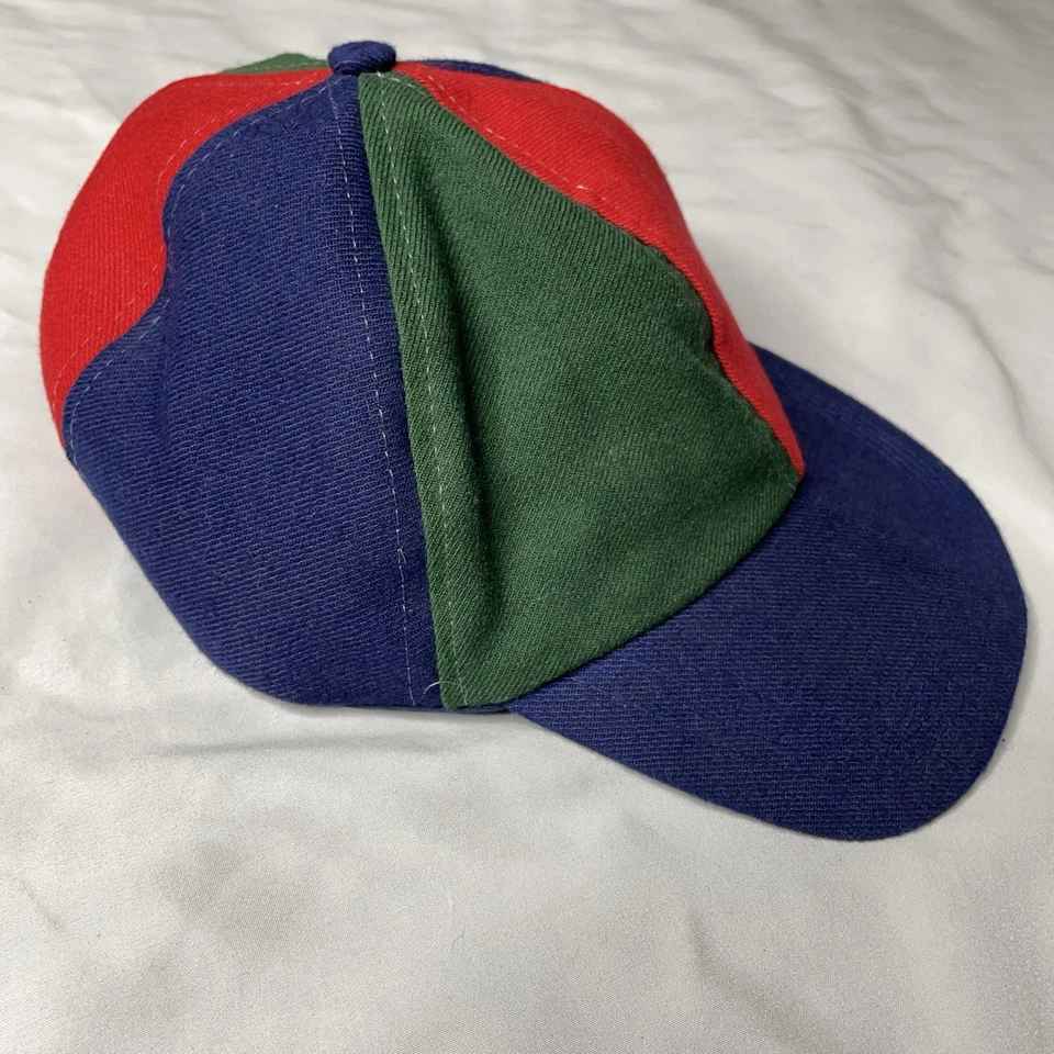 Boné vintage GAP infantil M/L anos 90 color block vermelho verde azul preppy retrô Y2K - Imagem 2 de 4