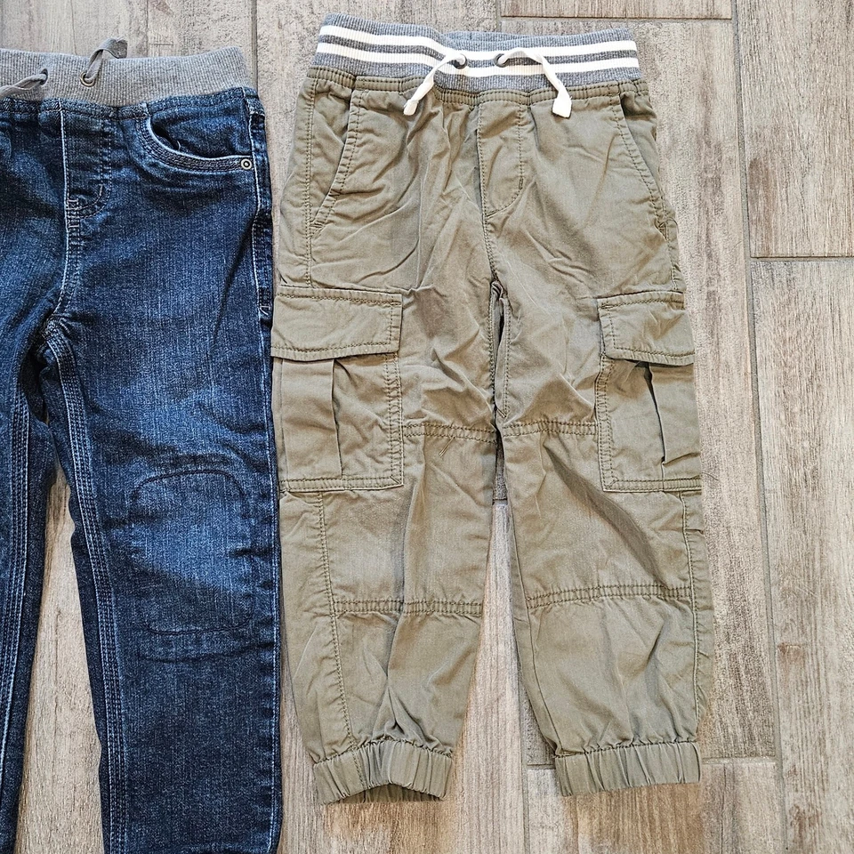 Hanna Andersson Boy Pants Size 100 US 4 Lot of 3 Pull On Jogger Camo Cargo Denim - Image 3 of 4