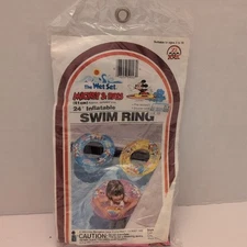 Vintage 1983 The Wet Set Swim Ring 24" Mickey & Pals Minnie Mickey Pluto Donald