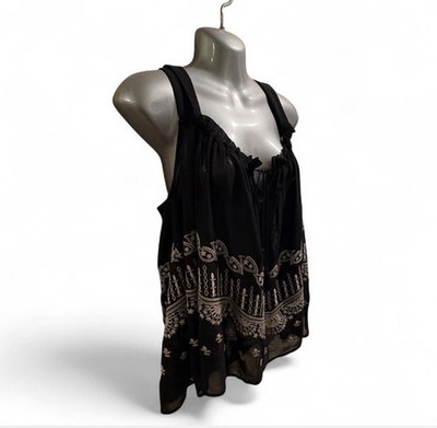 Vintage Tuscan Mom Style Semi Sheer Blouse Sz L  