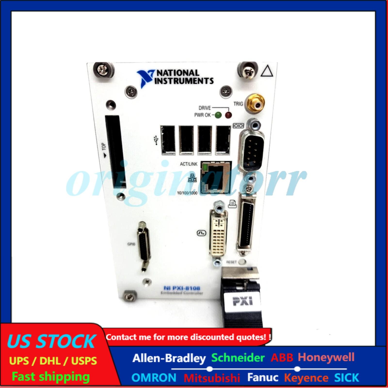 NI PXI-8108 Chassis With NI PXI-8108 Embedded Controller Installed