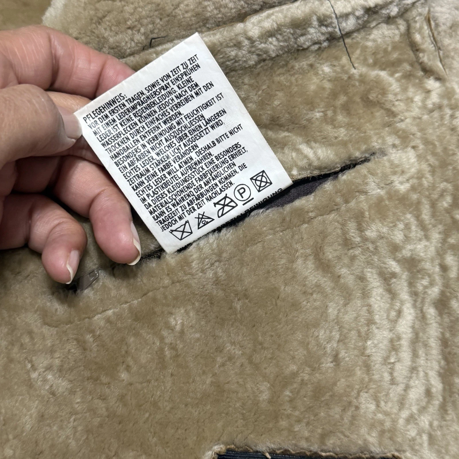 Milestone PremiumLambskin Lammfell Men’s Brown Leather Jacket Lederjacke Size 54 image 10