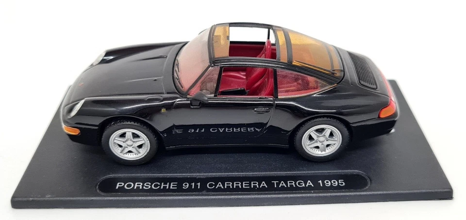 Atlas 1/43 - Porsche 911 993 Carrera Targa 1995 Black Diecast Scale Model Car - Imagem 2 de 4