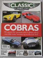 Classic & Sportscar 10/2002 featuring AC Cobra, Ferrari, Fiat Coupe, Alfa Romeo