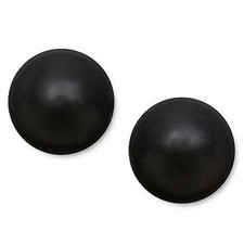 4mm 5mm WOMEN/CHILDREN 14K SOLID YG ROUND BALL ONYX STUD EARRINGS SCREWBACK