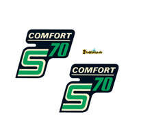 2 teiliges Wasserschiebebild Set Simson S70 Comfort   Seitendeckel Wasserabzieh