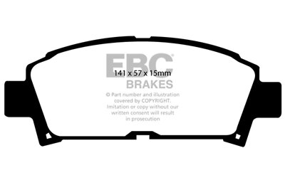 EBC Brakes DP4995R Yellowstuff Street And Track Brake Pads Fits 93-95 MR2
