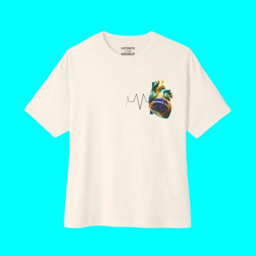 BRAZIL Always In My Heart T-shirt | Brazilian Heartbeat Corazon | Latino Pride F - Picture 3 of 25
