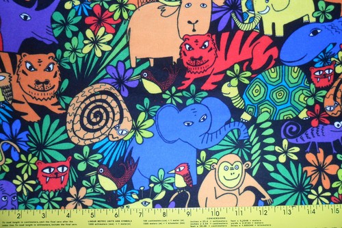 Jungle Animals Flannel Timeless Treasures KIDZ - CF6693  sold by the yard - Picture 2 of 2