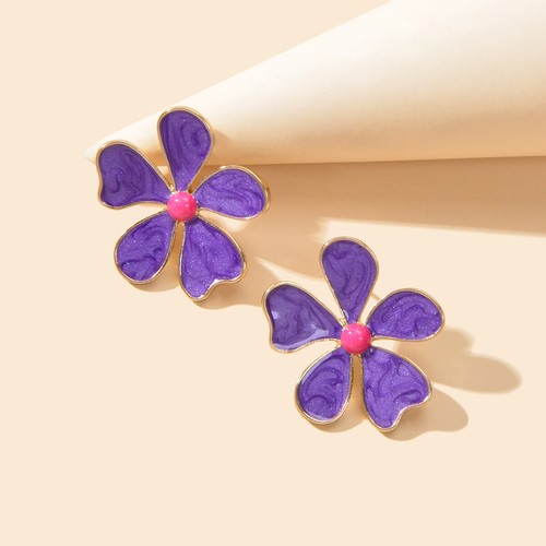 Female Jewellery Red Flower Small Pierced Stud Earrings Best Friends Funny Gifts - Picture 87 of 110