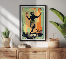 Hermes God Poster, Greek God Hermes, Hermes Messenger of the Gods, Greek Mytholo