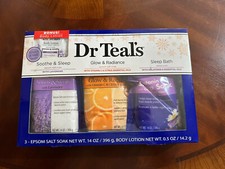 Dr. Teal's soothe  sleep Bath and Glow- Radiance  Smoothie  Sleep. New Set 