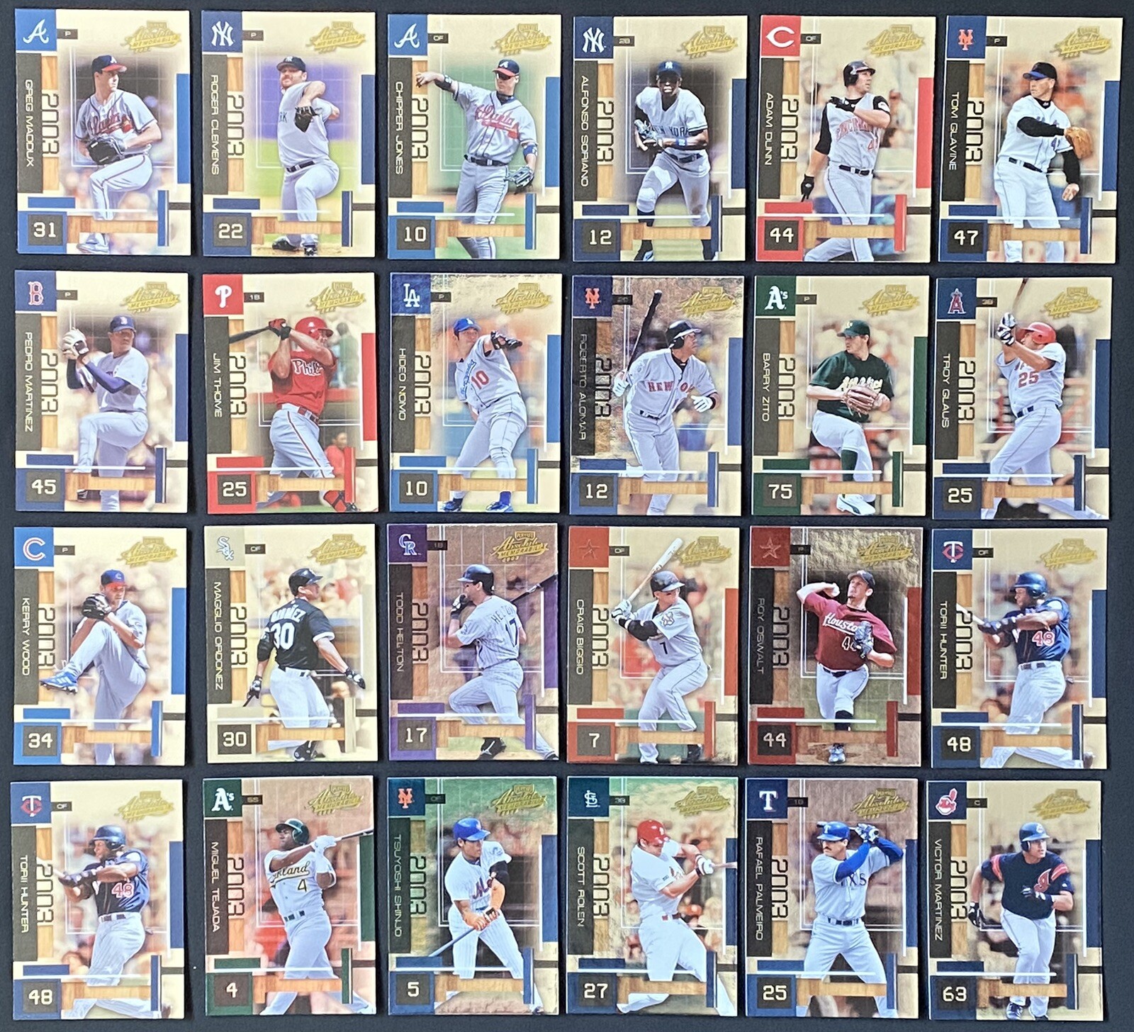 2003 Playoff Absolute Memorabilia - Baseball Cards - Complete Your Set -You Pick