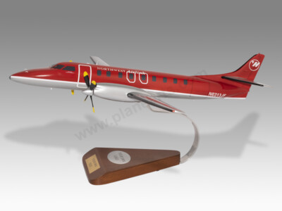 Fairchild SA-227AC Metro III Northwest Airlink Solid Mahogany Wood Desktop Model