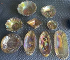 Antique Carnival Glass Lot - Indiana Jeanette Made In USA Vintage Rainbow Glass