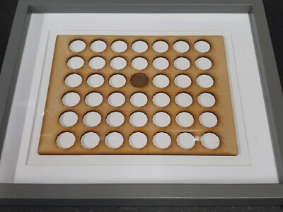 Bespoke Coin Mount Insert Display MDF 220 x 170 verschiedene Münzoptionen