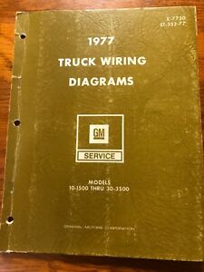 1977 GMC Chevrolet 10 1500 thru 35 3500 Truck Wiring Diagrams Manual CK 4x4 | eBay