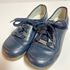 VTG lazy bones navy blue oxford loafers lace up shoes toddler boy 9.5 — photo 7