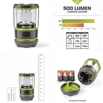 CORE 500 Lumen CREE LED Battery Lantern, Two Modes, Water Resistant