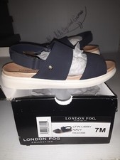 London Fog Libby NAVY HG0394 womens size 7 M sandals NEW shelf162e
