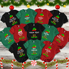 Custom The Elf T-Shirt Christmas Family Matching Xmas Tee Personalised Elf Shirt