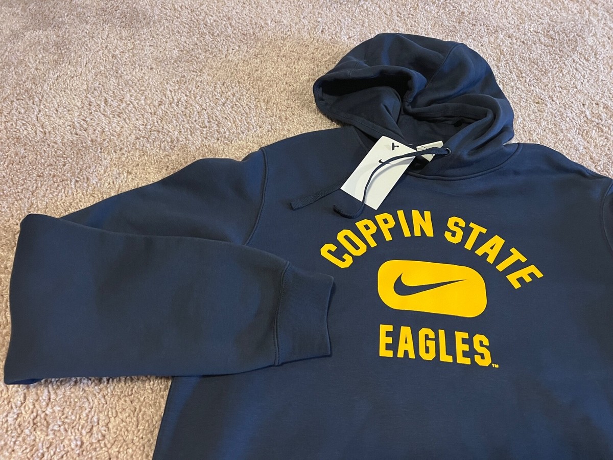 Nike Coppin State Eagles navy blue gold yellow HBCU hoodie hooded  sweatshirt M